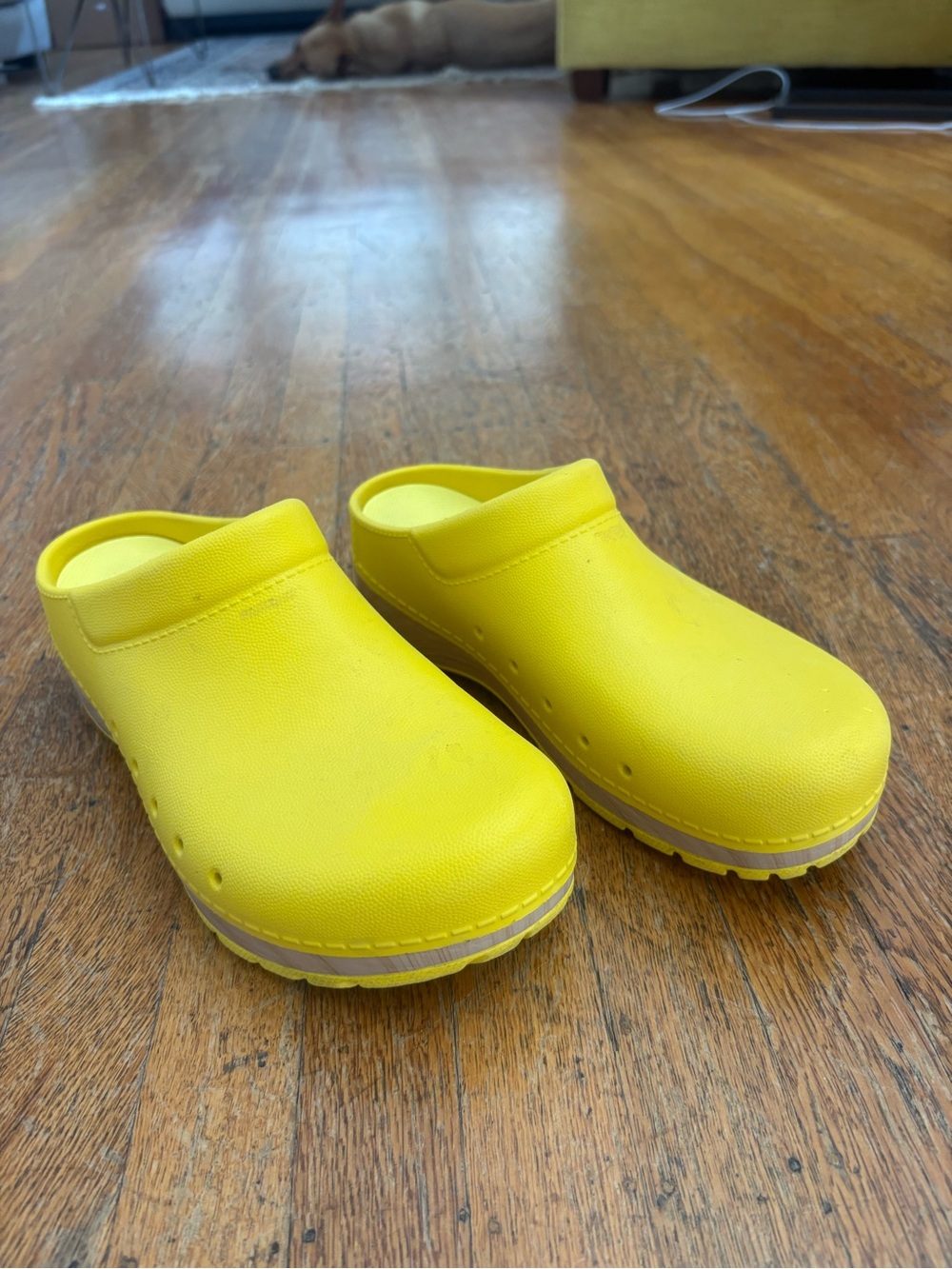Dansko Bright Yellow Slip-On Clogs